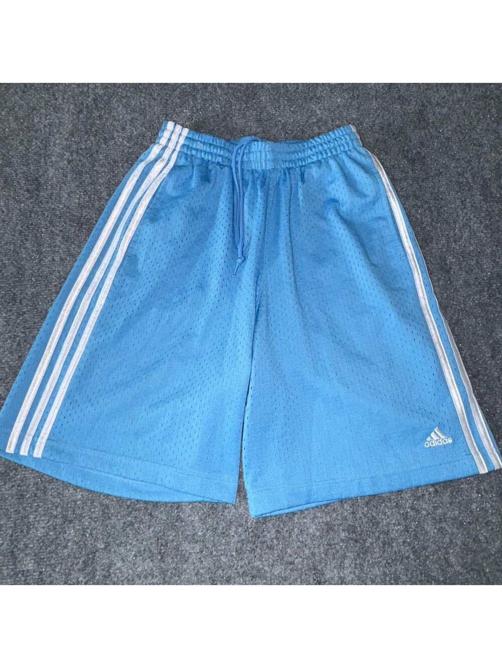 Adidas 2004 Grail Blue Mesh Baggy Hoop Shorts Mens SM/MD Vtg y2k 90s Rare